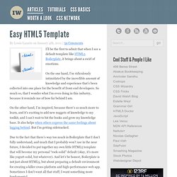 Easy HTML5 Template