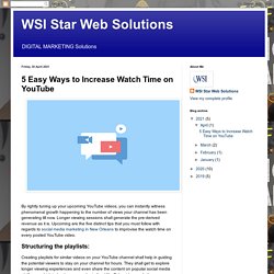 5 Easy Ways to Increase Watch Time on YouTube