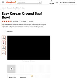 Easy Korean Ground Beef Bowl Recipe