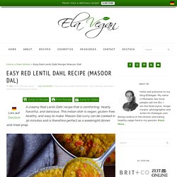 Easy Red Lentil Dahl Recipe (Masoor Dal)