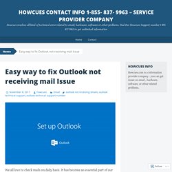 Easy way to fix Outlook not receiving mail Issue