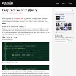 Easy Parallax with jQuery