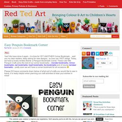 Easy Penguin Bookmark Corner
