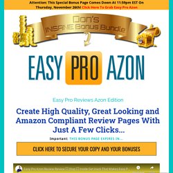 Get Easy Pro Azon And Start Making Commissions Today