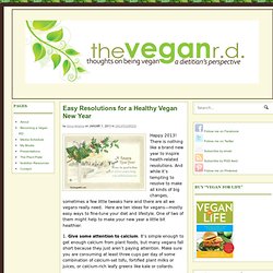 Easy Resolutions for a Healthy Vegan New Year