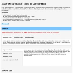 Easy Responsive Tabs to Accordion