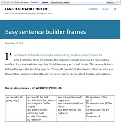 Easy sentence builder frames