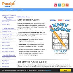Easy Sudoku Puzzles to Print