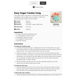 Easy Sugar Cookie Icing - Live Well Bake Often