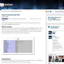 Easy Thumbnails with PHP