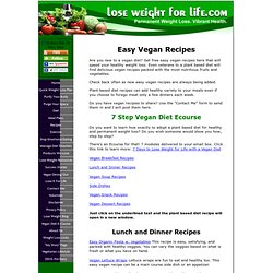 Easy Vegan Recipes to Lose It for Life