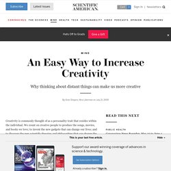 An Easy Way to Increase Creativity