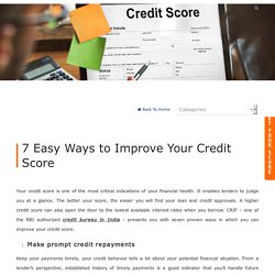 7 Easy Ways to Improve Your Credit Score