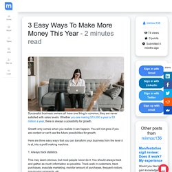 3 Easy Ways To Make More Money This Year