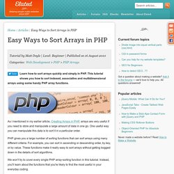 Easy Ways to Sort Arrays in PHP