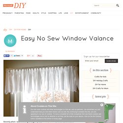 Easy No Sew Window Valance
