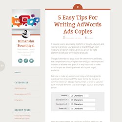 5 Easy Tips For Writing AdWords Ads Copies