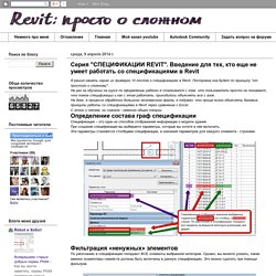 Easy4smArt: Серия "СПЕЦИФИКАЦИИ REVIT". Введение для тех, кто еще не умеет работать со спецификациями в Revit