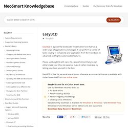 EasyBCD Documentation Home - EasyBCD - NeoSmart Technologies Wiki