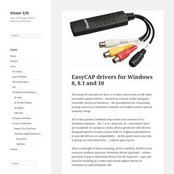 EasyCAP drivers for Windows 8, 8.1 and 10