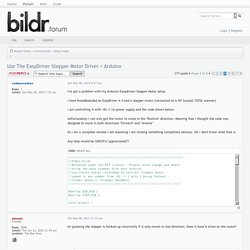 View topic - Use The EasyDriver Stepper Motor Driver + Arduino
