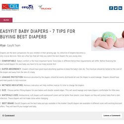 EASYFIT BABY DIAPERS - 7 TIPS FOR BUYING BEST DIAPERS