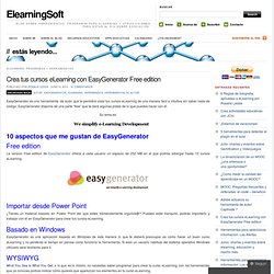 Crea tus cursos eLearning con EasyGenerator Free edition