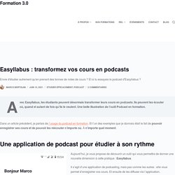 Easyllabus : transformez vos cours en podcasts