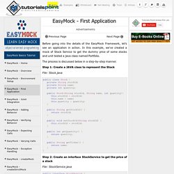 EasyMock First Application