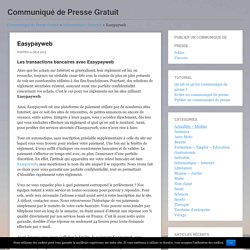 Easypayweb - Communiqué de Presse GratuitCommuniqué de Presse Gratuit