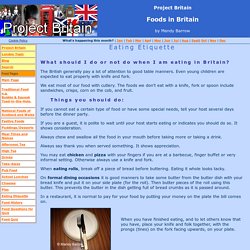 Eating Food - Manners and Etiquette