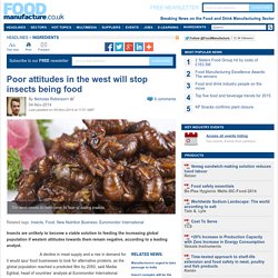 Eating insects won't take off in the west
