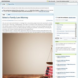 Select a Family Law Attorney