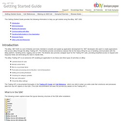 NET SDK: Getting Started Guide