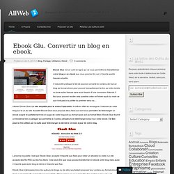 Ebook Glue. Convertir un blog en ebook