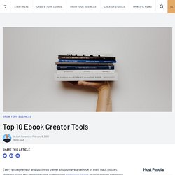Top 10 Ebook Creator Tools