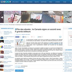 Prix des ebooks : le Canada signe un accord avec 4 grands éditeurs
