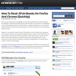 How to Read .ePub Ebooks on Firefox and Chrome [Quicktip]