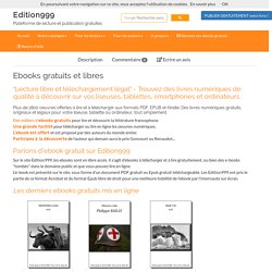 Ebooks gratuits et libres - Edition999