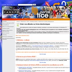 Créer vos eBooks ou livres électroniques
