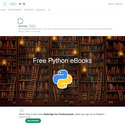 19 Free eBooks to learn programming with Python. – Mybridge for Professionals