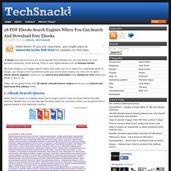 28 PDF Ebooks Search Engines Where You Can Search And Download Free Ebooks