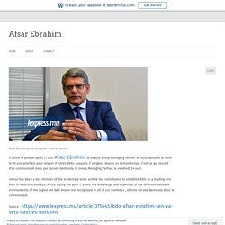 BDO: Afsar Ebrahim s’en va vers d’autres horizons – lexpress