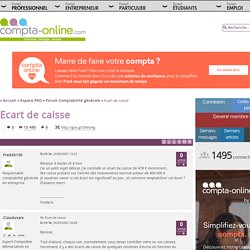 Ecart de caisse