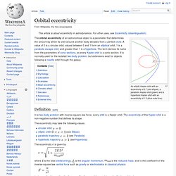Orbital eccentricity