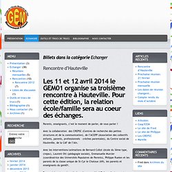 Echanger – GEM01 – Groupe Ecole Moderne de l'Ain