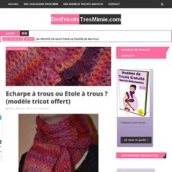 Echarpe à trous ou Etole à trous ? (modèle tricot offert)