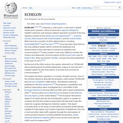 Echelon (signals intelligence) - Wikipedia, the free encyclopedi