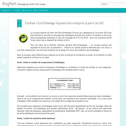 Eco-Emballage imposera l'éco-conception à partir de 2012