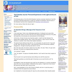 Journal: Personal Experience in the Light and Sound of God